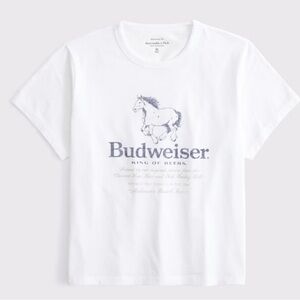 Abercrombie & Fitch Budweiser White Tee